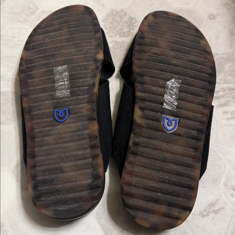 Rothy's Black Crisscross Slide Sandals - Slip-On Comfort - Picture 4 of 4